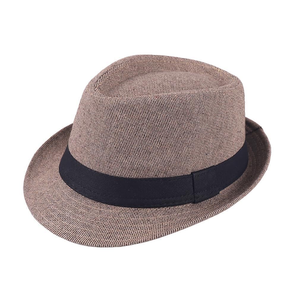 3641 Unisex Timelessly Classic 20s Trilby Fedora Hat Short Brim Panama Jazz